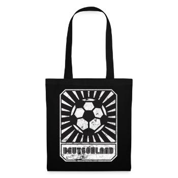 Football allemand rétro - Sac en tissu - noir - Devant