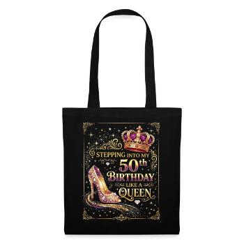 Entrer dans mes 50 ans et 50 ans - Sac en tissu - noir - Devant