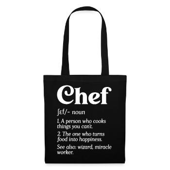 Funny Chef Definition Head Chef Baker Restaurant C - Tote Bag - black - Front