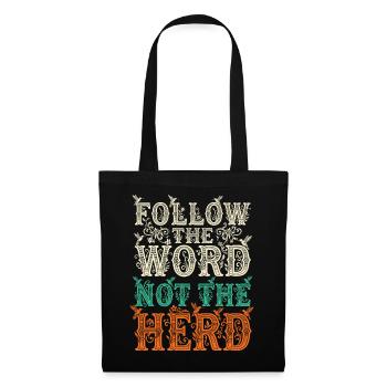 Follow The Word Not The Herd Hummingbird - Tote Bag - black - Front