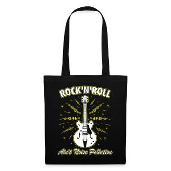 Rock 'N' Roll Ain't Noise Pollution Guitar - Tote Bag - black - Front