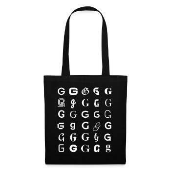 Ornate G Glyphs Mosaic - Tote Bag - black - Front