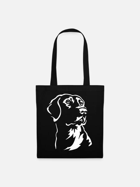 Labrador Kopf "Black Edition" - Stoffbeutel - Schwarz