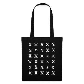 Typography Monogram X Pattern - Tote Bag - black - Front