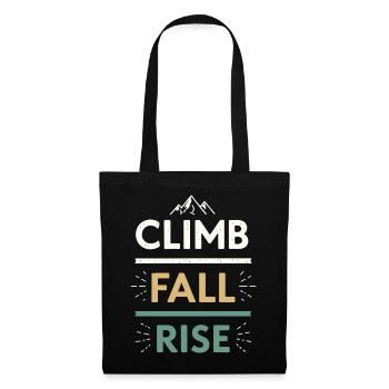 Climbs Falls Raises Mountain - Tote Bag - black - Front
