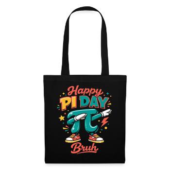 Bonne journée Pi, mec, dabbing, mathématiques Pi, dit rétro - Sac en tissu - noir - Devant
