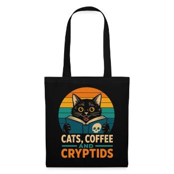 Cats Coffee and Cryptids - Tote Bag - black - Front