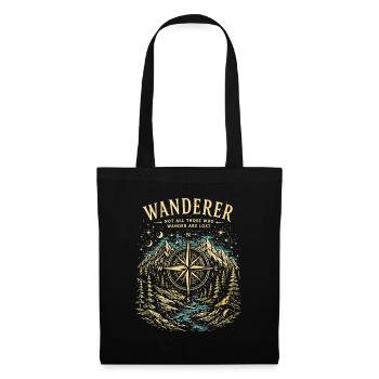 Wanderer Compass Hiking Adventure - Tote Bag - black - Front