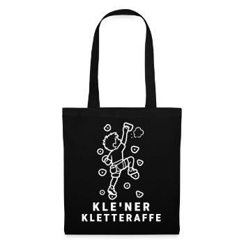 Kleiner Kletteraffe – Klettern Bouldern Kinder  - Stoffbeutel - Schwarz - Vorne