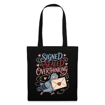 Signed Sealed Overthinking Dove - Tote Bag - black - Front