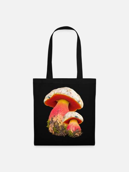 Pilz in leuchtenden farben - Stoffbeutel - Schwarz