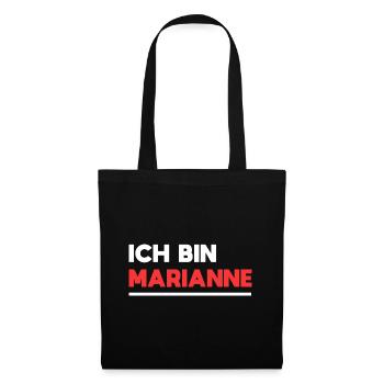 Marianne Name Spruch für stolze Mariannes - Stoffbeutel - Schwarz - Vorne