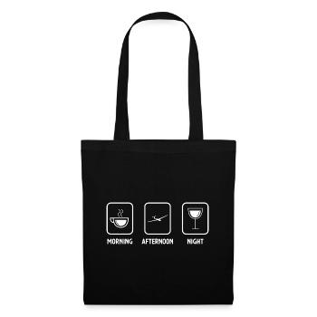 Morning afternoon night and glider - - Tote Bag - black - Front