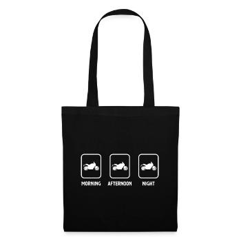 Matin soir et moto 1 - (3) - Sac en tissu - noir - Devant
