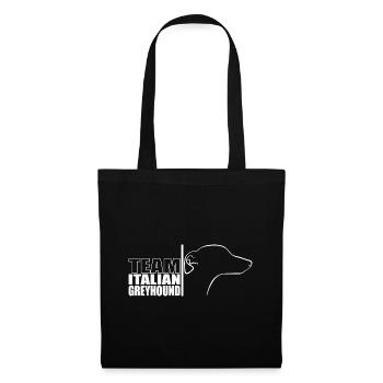 TEAM Lévrier Italien Chien Chien Wilsigns - Sac en tissu - noir - Devant