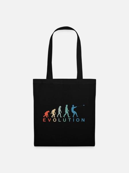 Hammerwerfen Hammerwurf Männer Evolution Retro - Stoffbeutel - Schwarz