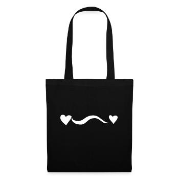 Heart Line Wave Hearts - Sac en tissu - noir - Devant