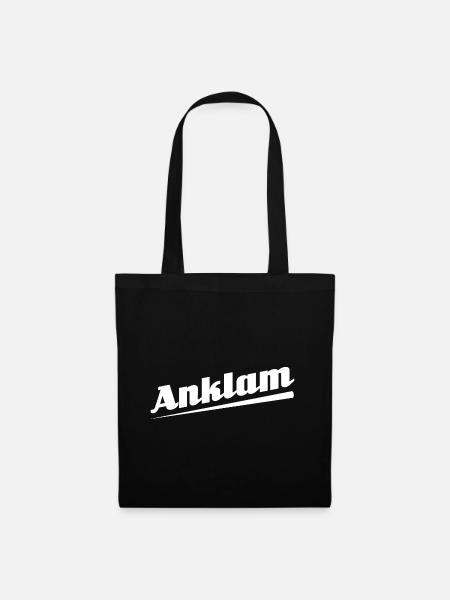 Anklam rockt - Textdesign mit Stadtnamen - Stoffbeutel - Schwarz
