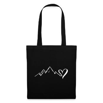 Heart - Mountain - (3) - Tote Bag - black - Front