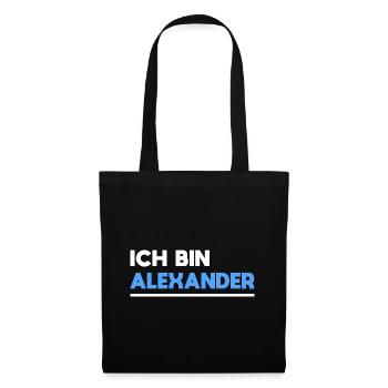 Alexander Name Spruch für stolze Alexander - Stoffbeutel - Schwarz - Vorne