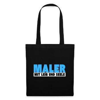 Maler mit Leib und Seele - Stoffbeutel - Schwarz - Vorne