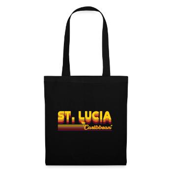St. Lucia - Karibisches Paradies - Stoffbeutel - Schwarz - Vorne