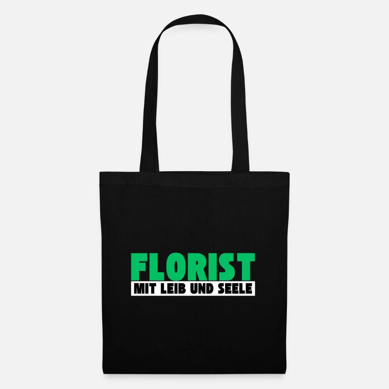Florist mit Leib und Seele - Stoffbeutel - Schwarz