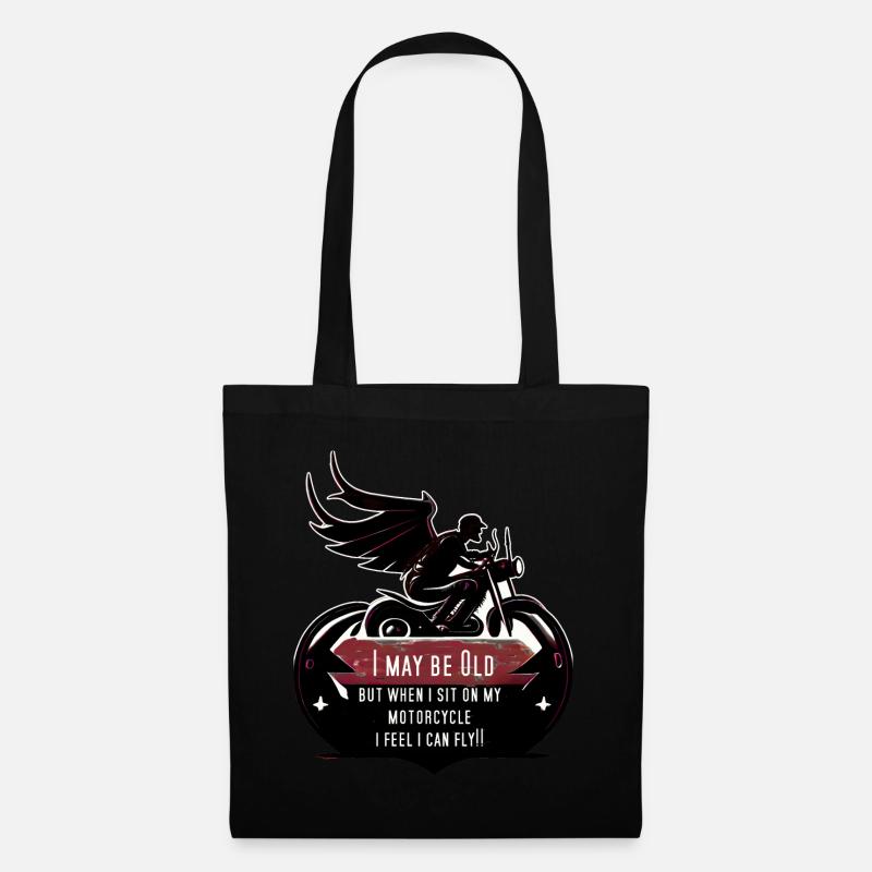 Speed on the motorcycle ! - Tote Bag - black