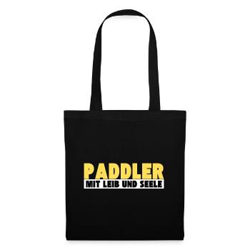 Paddler mit Leib und Seele - Stoffbeutel - Schwarz - Vorne