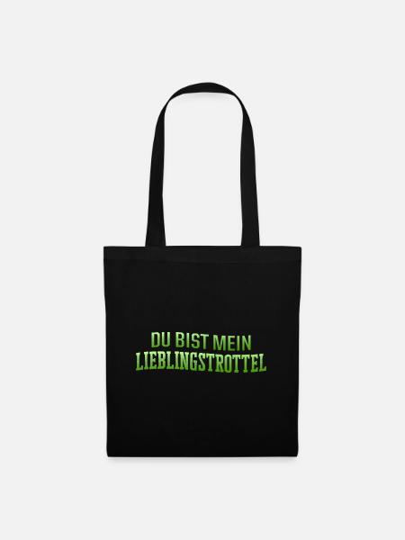Du bist mein Lieblingstrottel / Spruch, lustig - Stoffbeutel - Schwarz