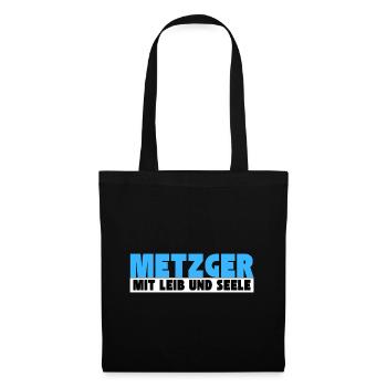 Metzger mit Leib und Seele - Stoffbeutel - Schwarz - Vorne
