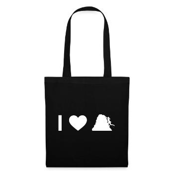 I heart and female climbing - - Tote Bag - black - Front