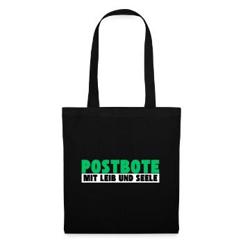 Postbote mit Leib und Seele - Stoffbeutel - Schwarz - Vorne