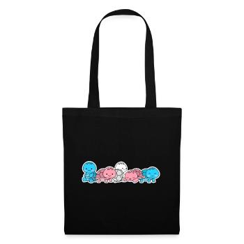 Conception de tortue trans pour les personnes trans - Sac en tissu - noir - Devant