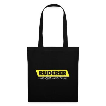 Ruderer mit Leib und Seele - Stoffbeutel - Schwarz - Vorne