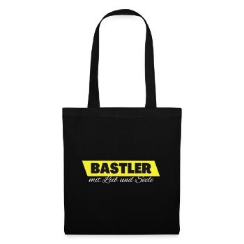 Bastler mit Leib und Seele - Stoffbeutel - Schwarz - Vorne