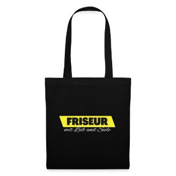 Friseure mit Leib und Seele - Stoffbeutel - Schwarz - Vorne