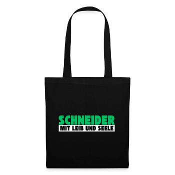 Schneider mit Leib und Seele - Stoffbeutel - Schwarz - Vorne