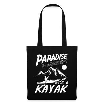 Le paradis est n’importe où avec un kayak - Sac en tissu - noir - Devant