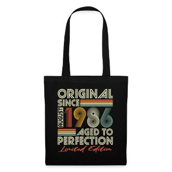 Août 1986 Vintage Rétro Anniversaire - Sac en tissu - noir - Devant