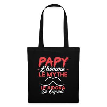 Papy Le Judoka De Légende Cadeau Judo Humour - Sac en tissu - noir - Devant