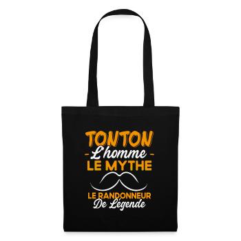 Tonton Le Randonneur Cadeau Randonnée Humour - Sac en tissu - noir - Devant
