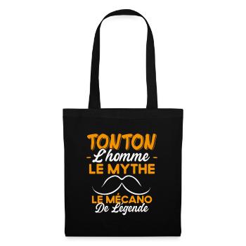 Tonton Le Mécanicien De Légende Cadeau Humour - Sac en tissu - noir - Devant