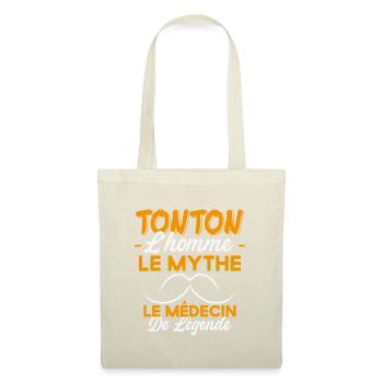 Tonton Le Médecin De Légende Cadeau Humour - Sac en tissu - nature - Devant