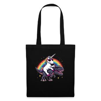 Unicorn Dinosaur T-Rex Gift for Girl Fun - Tote Bag - black - Front