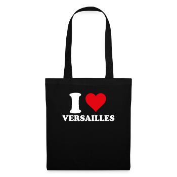 Ich liebe Versailles Geschenktourismus - Stoffbeutel - Schwarz - Vorne