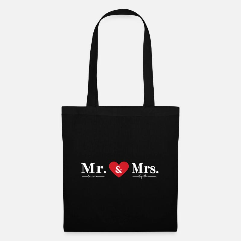 MR & MRS Forever Together - Stoffbeutel - Schwarz