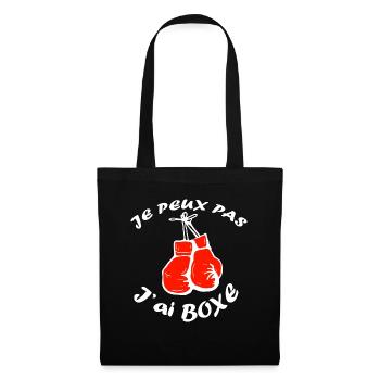 je peux pas j'ai BOXE BEST-SELLER 🌟🌟 - Sac en tissu - noir - Devant