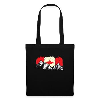 Canada gift idea - Canadian flag mountains - Tote Bag - black - Front
