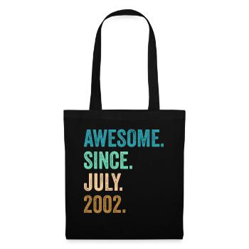 20 Years Old Awesome Since July 2002 20th Birthday - Tote Bag - black - Front
